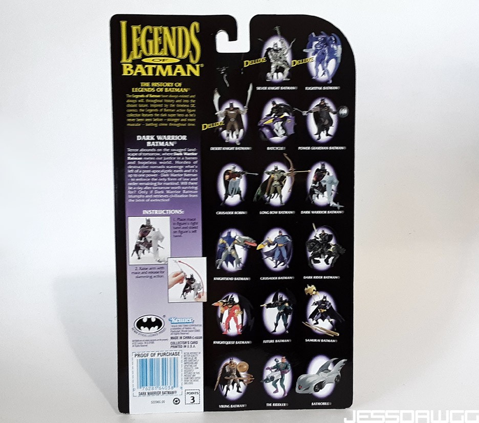 Dark Warrior Batman 5&Prime; action figure by Kenner Legends of Batman