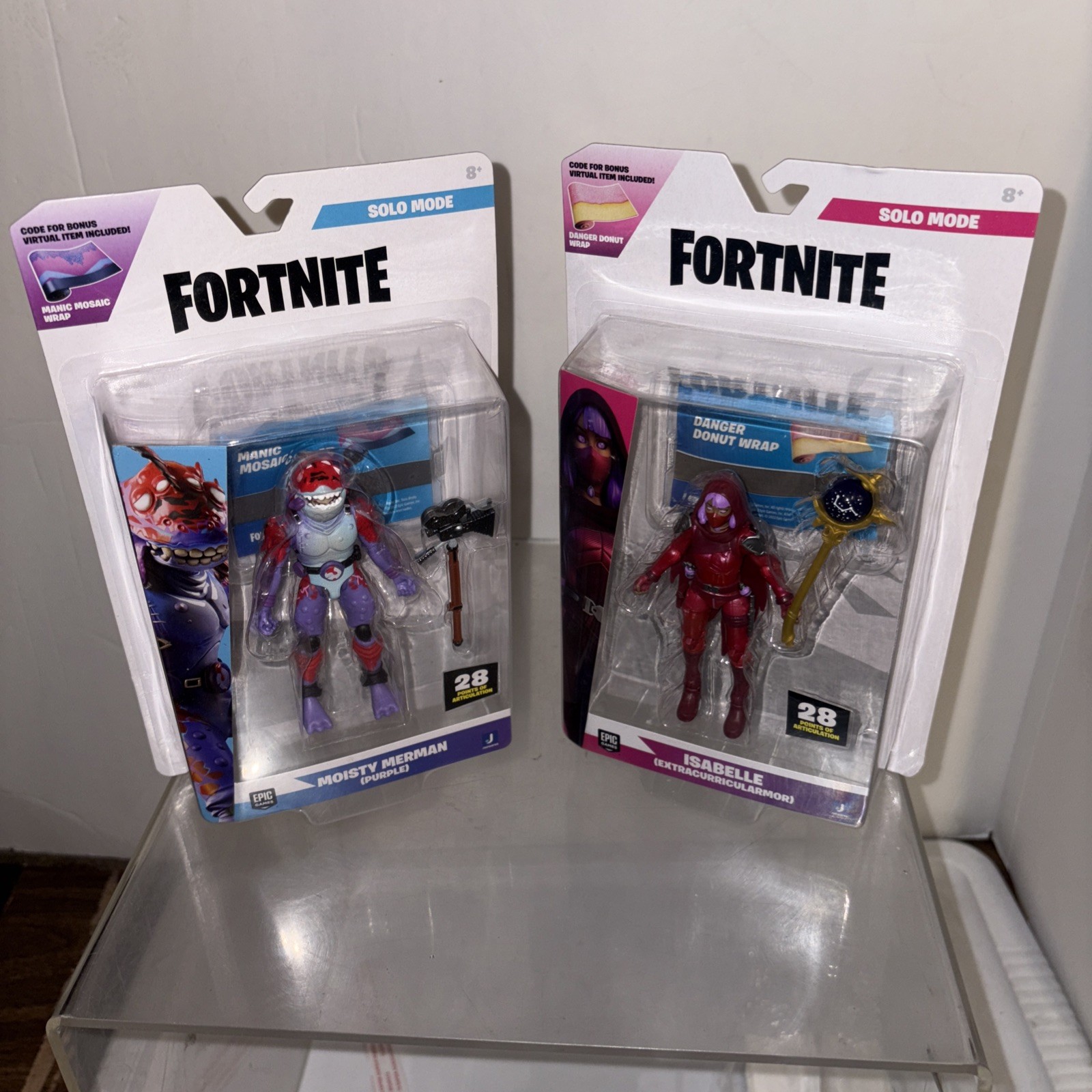Fortnite Solo Mode Lot of 2 Isabelle (Extracurricularmor) & Moisty Merman (purp)
