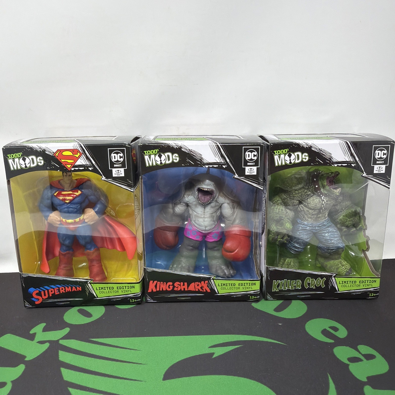 DC Direct Todd’s Mods Lot King Shark Killer Croc Superman Vinyl McFarlane Set
