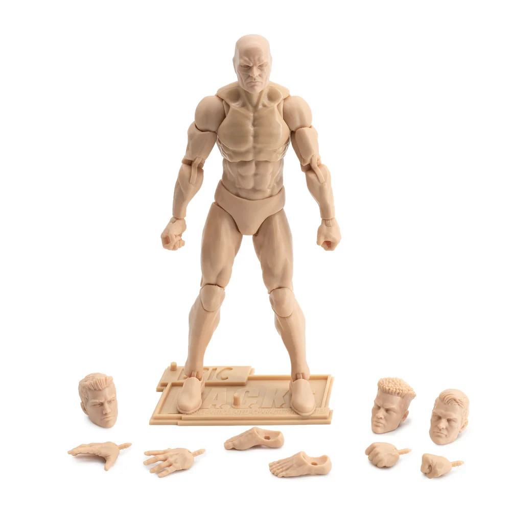 Champagne Beige 1:12 EPIC HACKS Blank Male Action Figure 6&Prime; Boss Fight