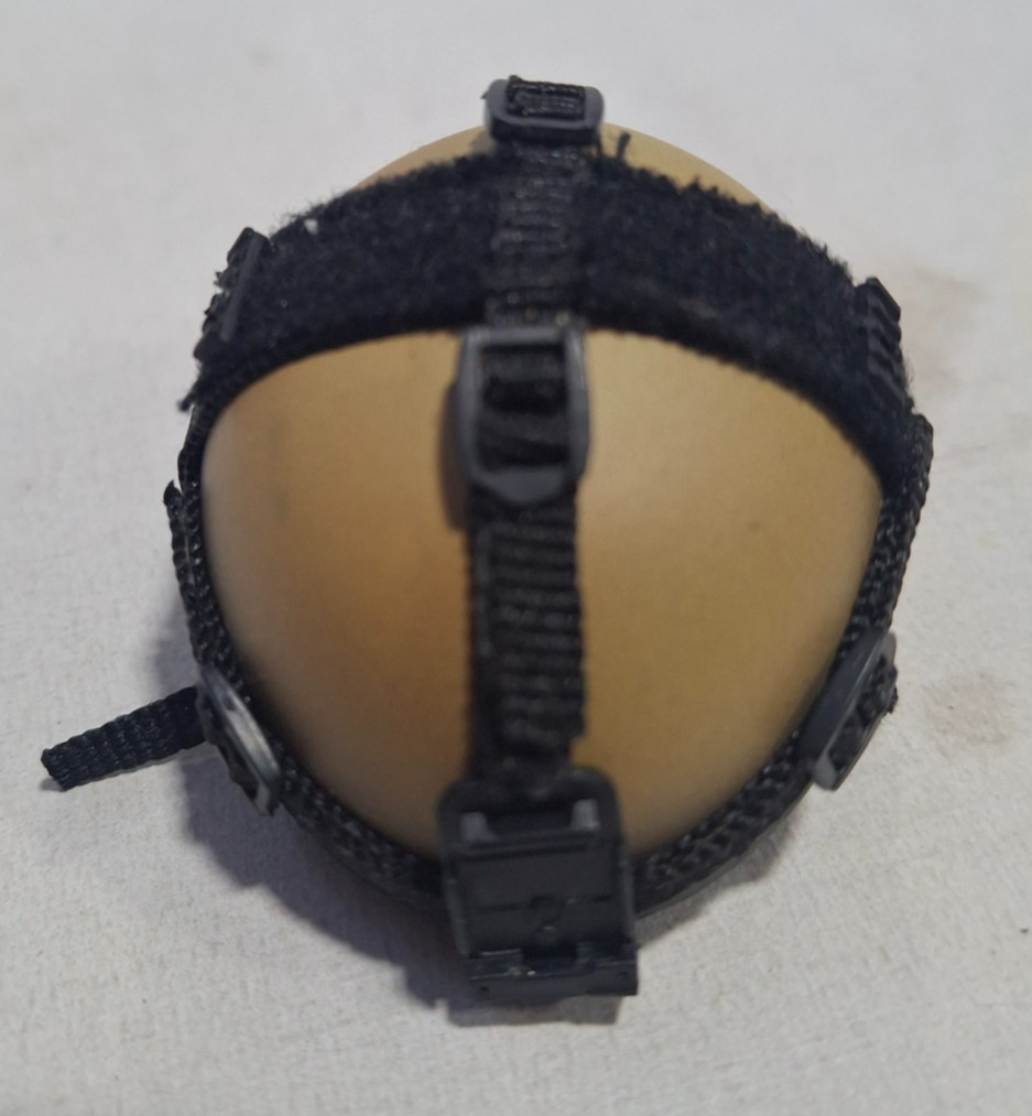Hot Toys 1/6 Scale USA Protec Helmet Tan with Straps for 12&Prime; Figures JM-708