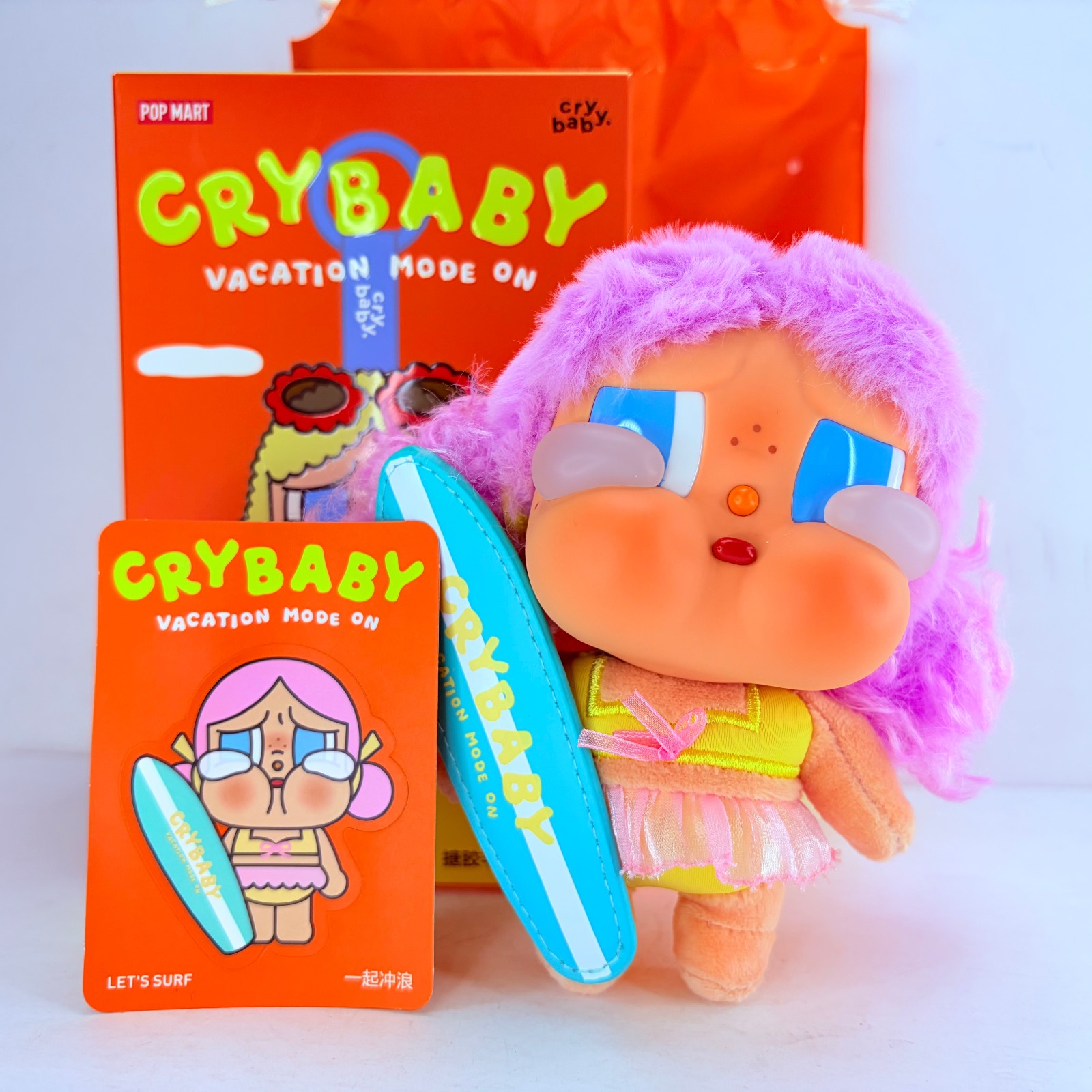POP MART Crybaby Vacation Mode On Series Plush Figure Toy Dolls – Let&rsquo;s Surf
