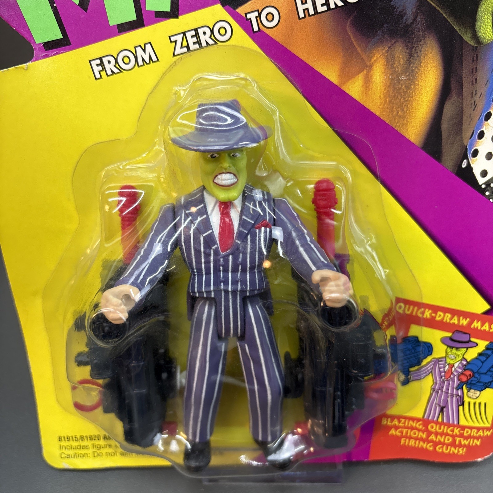 The Mask: From Hero to Zero Quick-Draw Mask Kenner Action Figure 1994 New Sealed