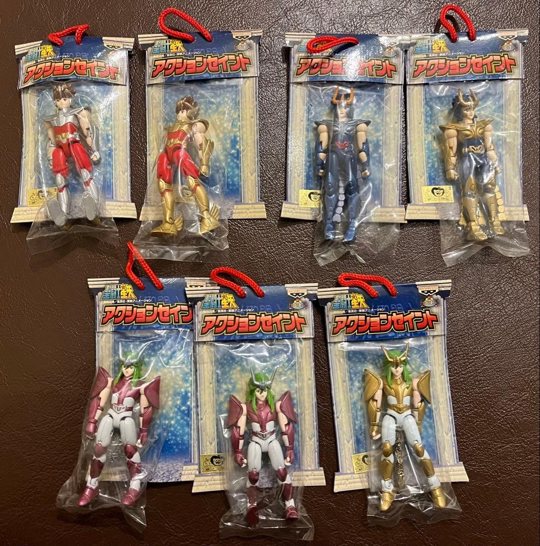 Saint Seiya Action Figures Set 6 Pieces Bronze & Gold Complete Bundle Used