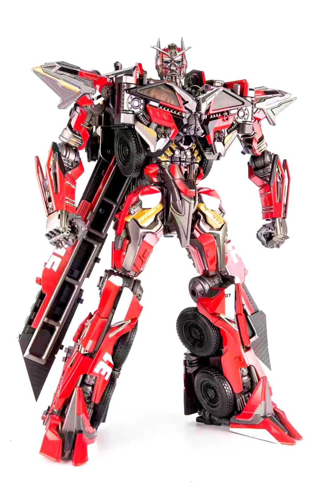 Holiday-Enlarged Version! OV-01 Sentinel Prime Diecast Figure/With LED Eyes Glow