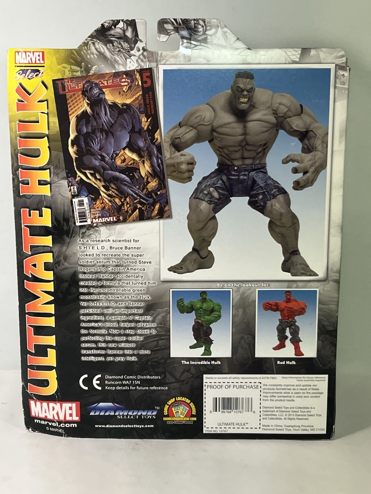 MARVEL Diamond Select “ULTIMATE HULK” 9&Prime; NEW 2013 GREY Incredible Hulk Figure