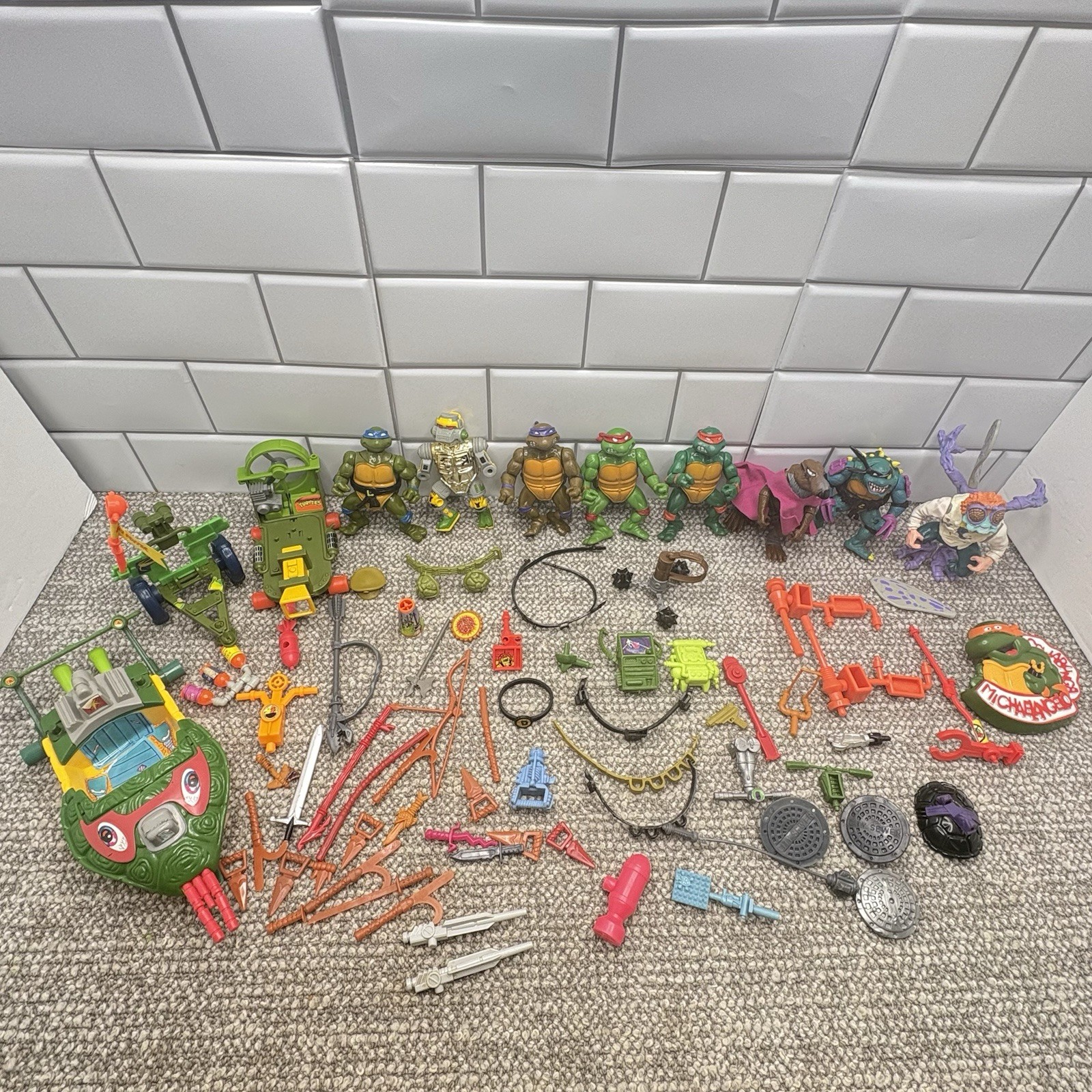 Teenage Mutant Ninja Turtles 80-90s Mixed Figures Weapons TMNT