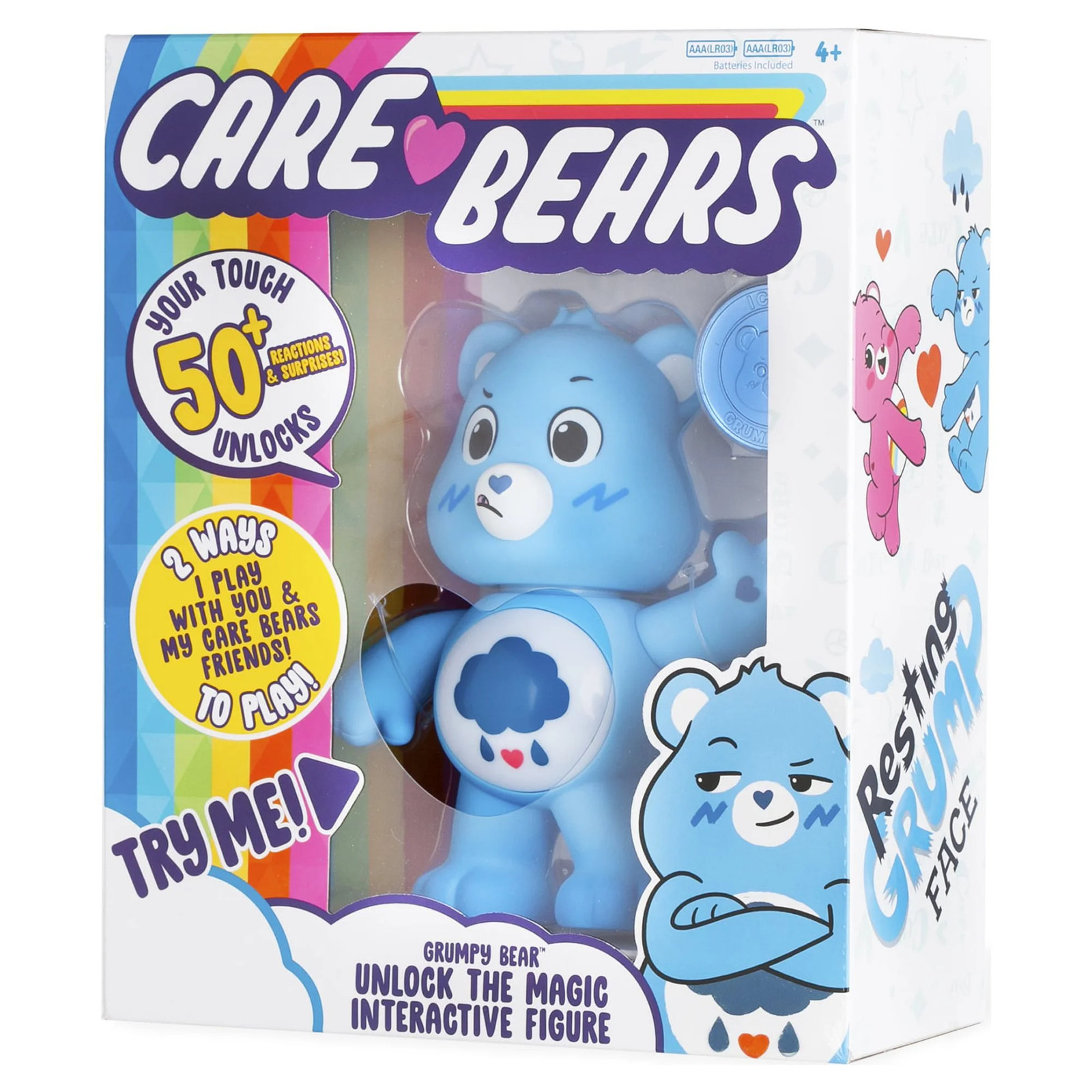 NEW 2020 Care Bears – 5&Prime; Interactive Figure – Grumpy Bear – Your Touch Unlocks