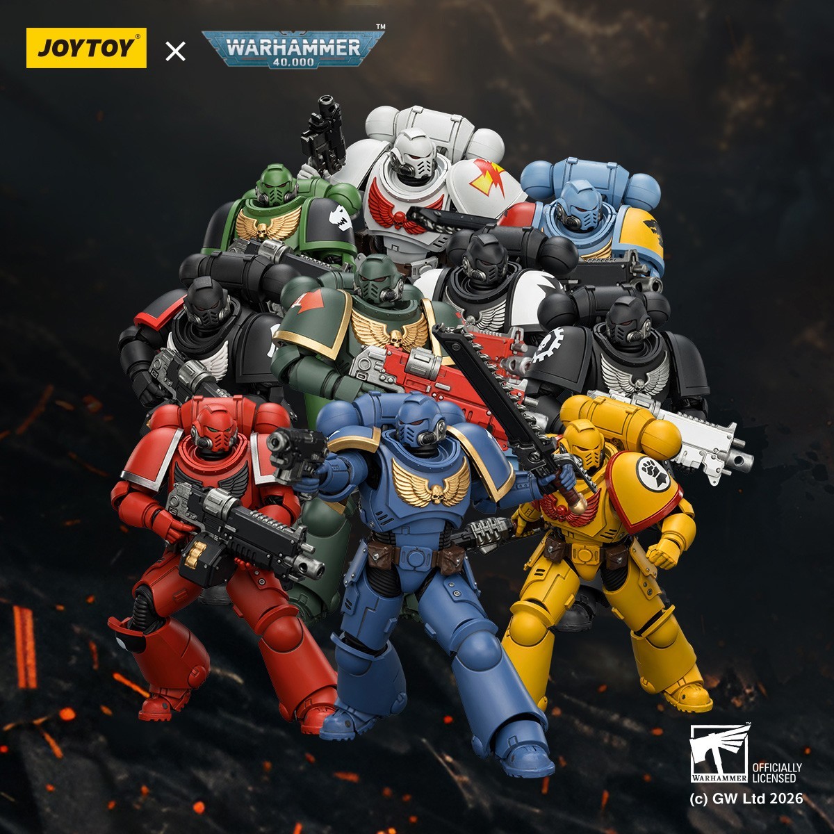JOYTOY Warhammer 40K Intercessor with Bolt Rifle, Bolt Pistol and Chainsword