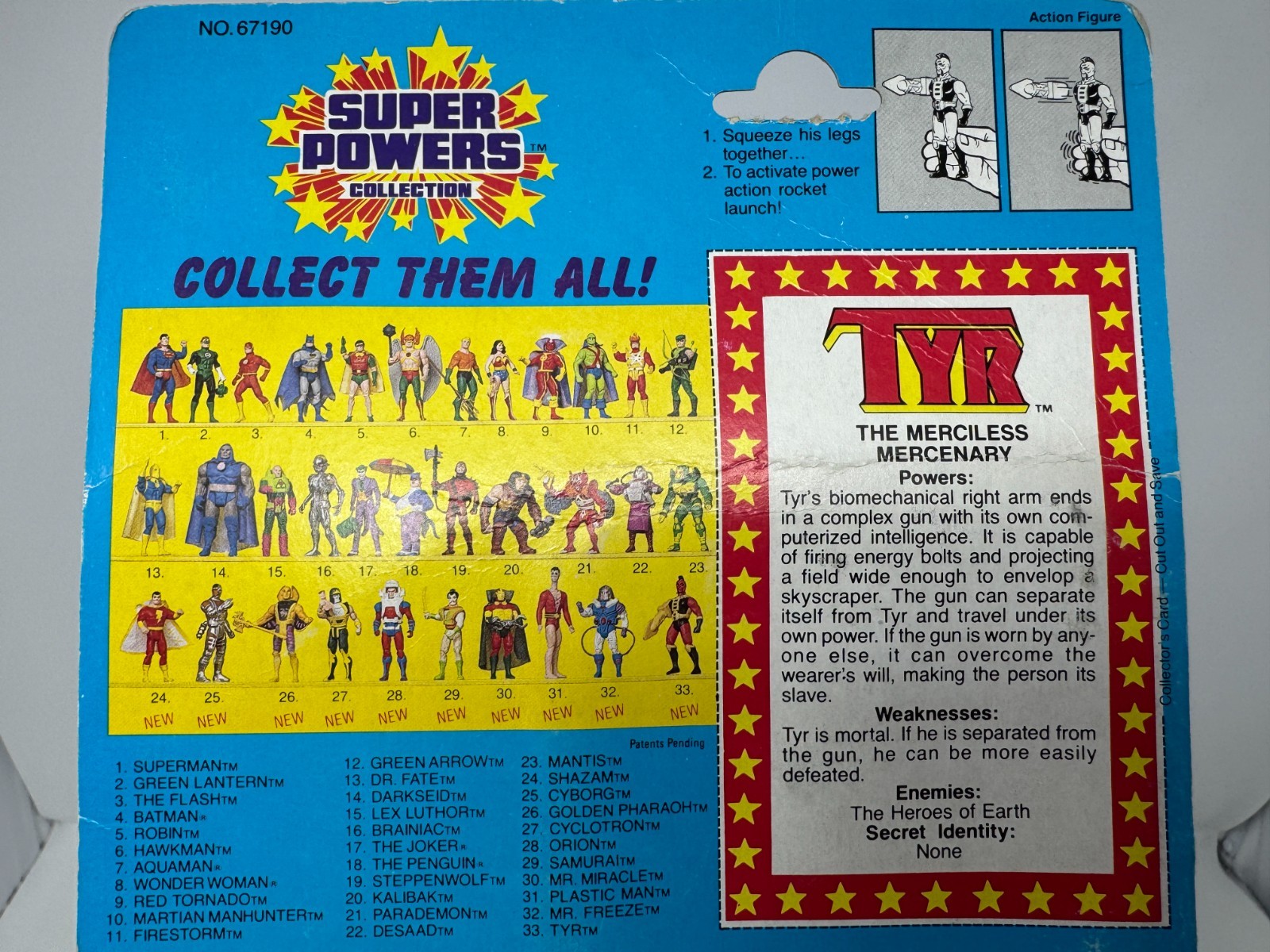 Kenner Super Powers Collection Tyr 1985 action figure