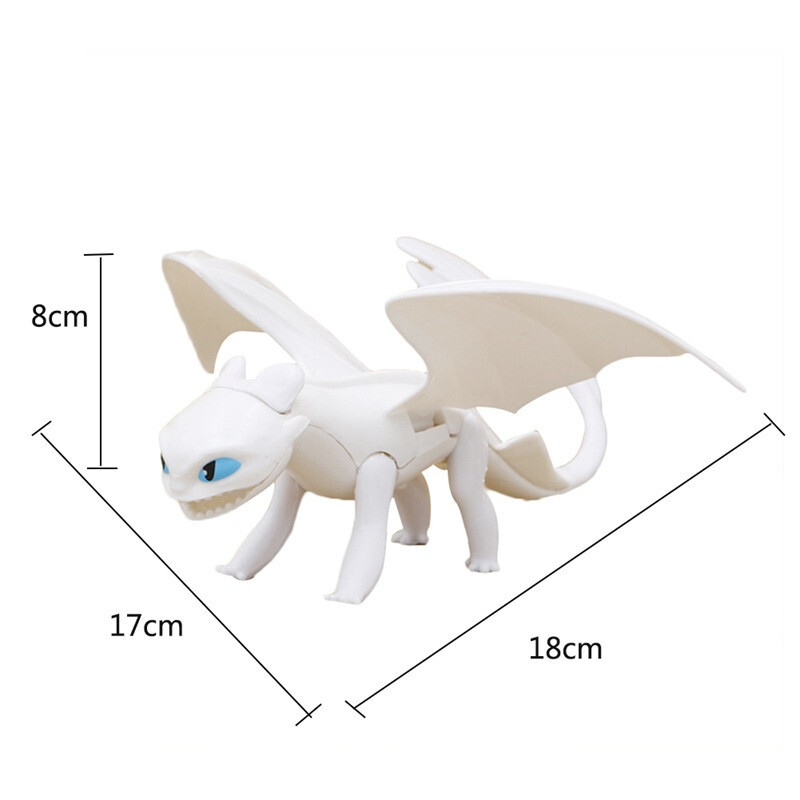 How to Train Your Dragon 9.5&Prime; Toothless and 6.7&Prime; Lightfury 2 Figures Set BULK