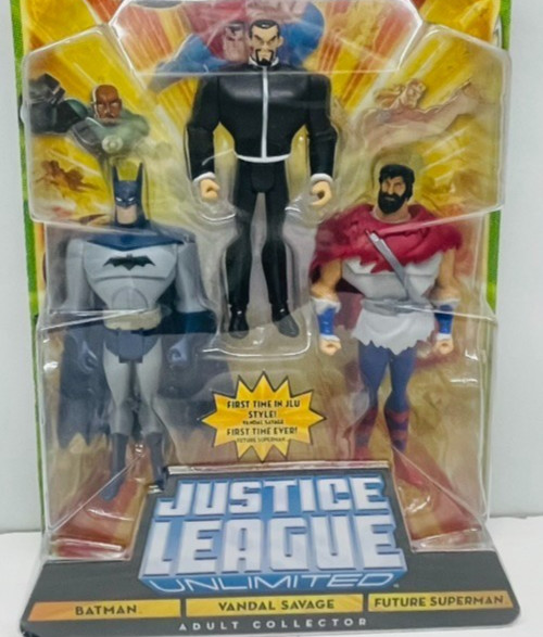 Batman Vandal Savage Future Superman League Unlimited 3 pk NIP DCU Rare