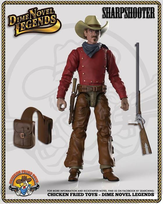 Dime Novel Legends 1:18 scale (4&Prime;) old west action figure Sharpshooter