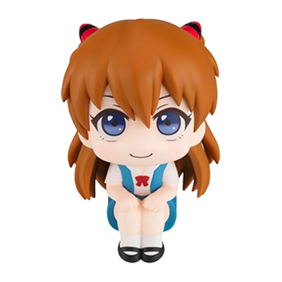 Neon Genesis Evangelion Asuka Langley Anime Figure Cute PVC Sitting Model Toy