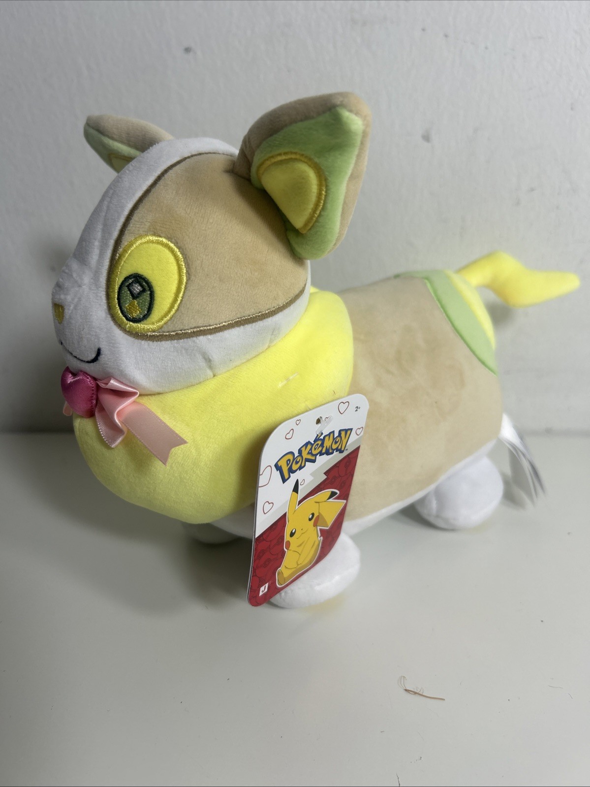 POKEMON 2026 Valentine&rsquo;s Day Plush 7&Prime; YAMPER Bow Tie Herding Dog Figure *