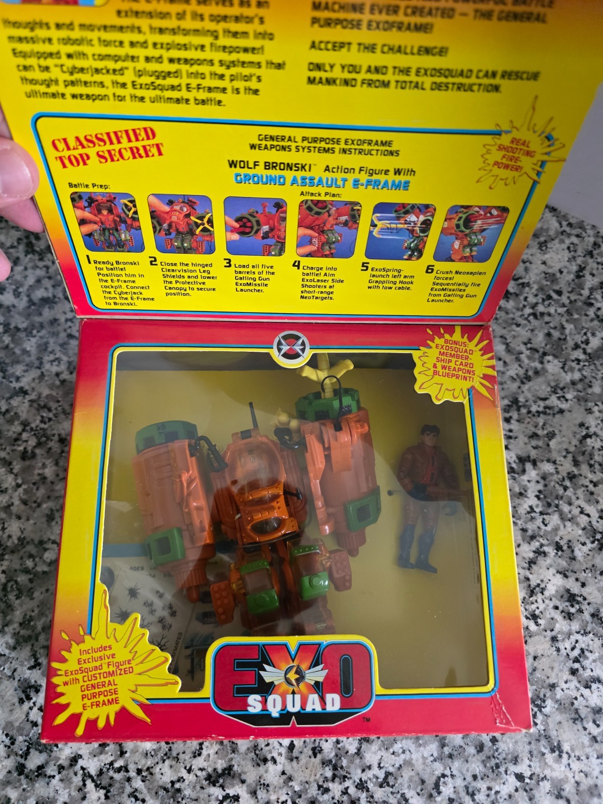 Wolf Bronski Ground Assault E-Frame 1994 EXO SQUAD Playmates NEW in OPEN Box