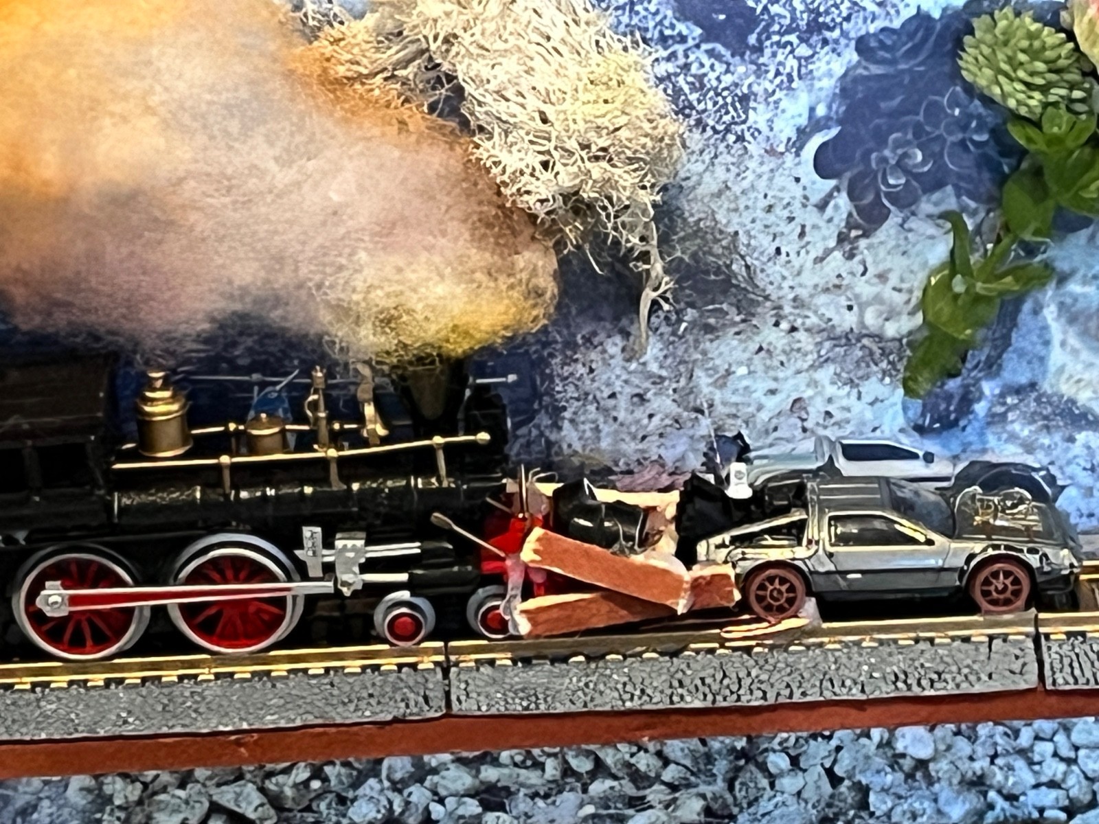 BACK TO THE FUTURE TRAIN DISPLAY custom 1 of a kind its not a card want it 4 les