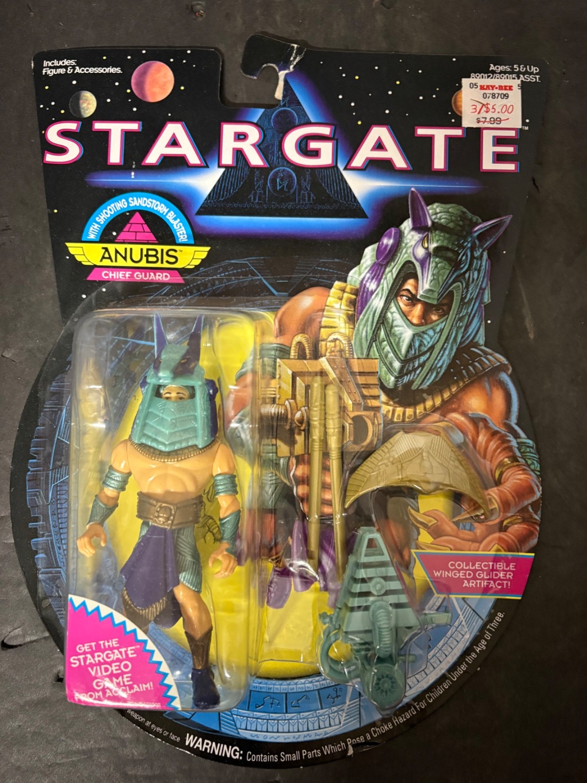 1994 Hasbro #89012/89015 Stargate Anubis Chief Guard Action Figure NRFB