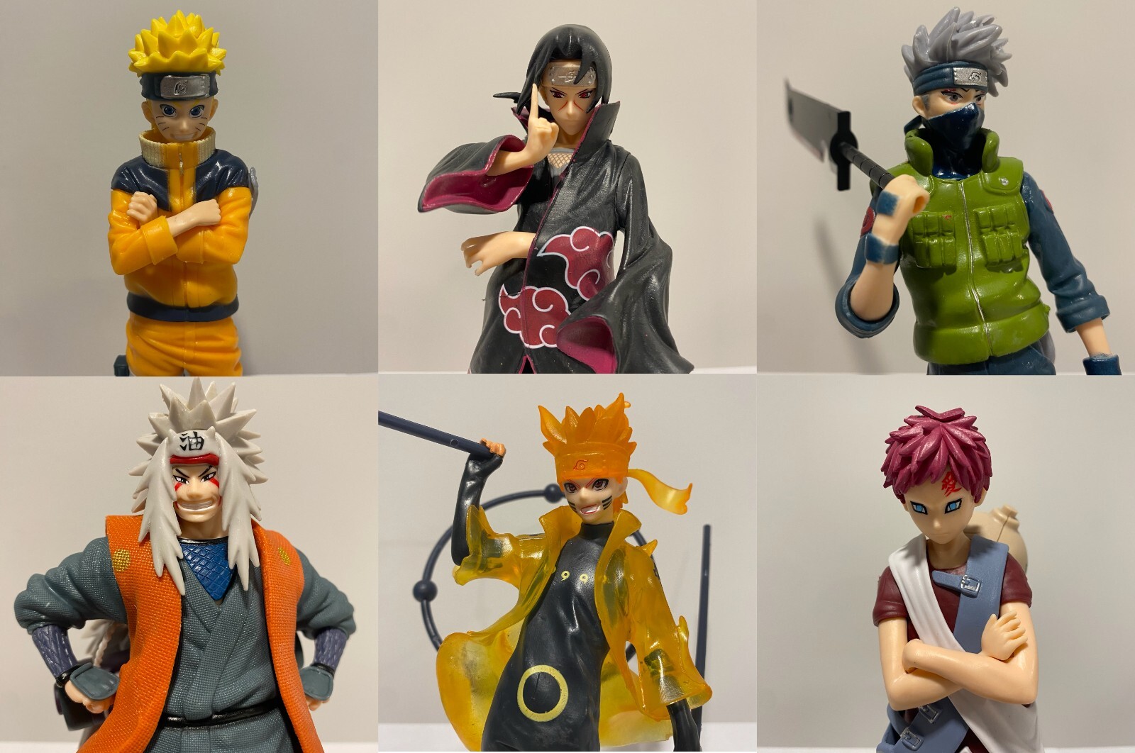 Naruto Jiraiya Kazekage Gaara Itachi Uchiha Hatake Kakashi Action Figure 7 »