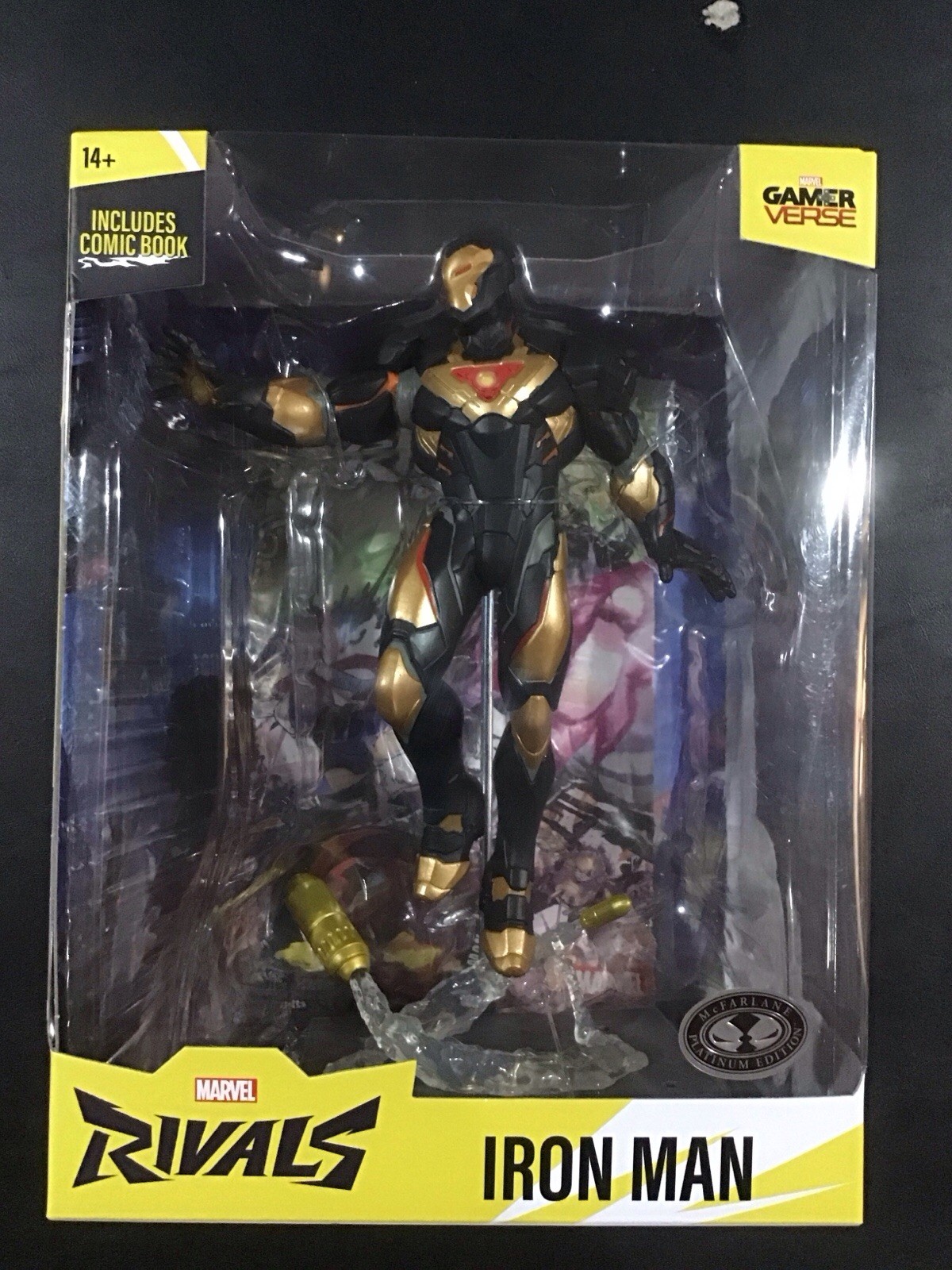 McFarlane Marvel Rivals Iron Man PLATINUM EDITION CHASE Black & Gold 1:6 Statue