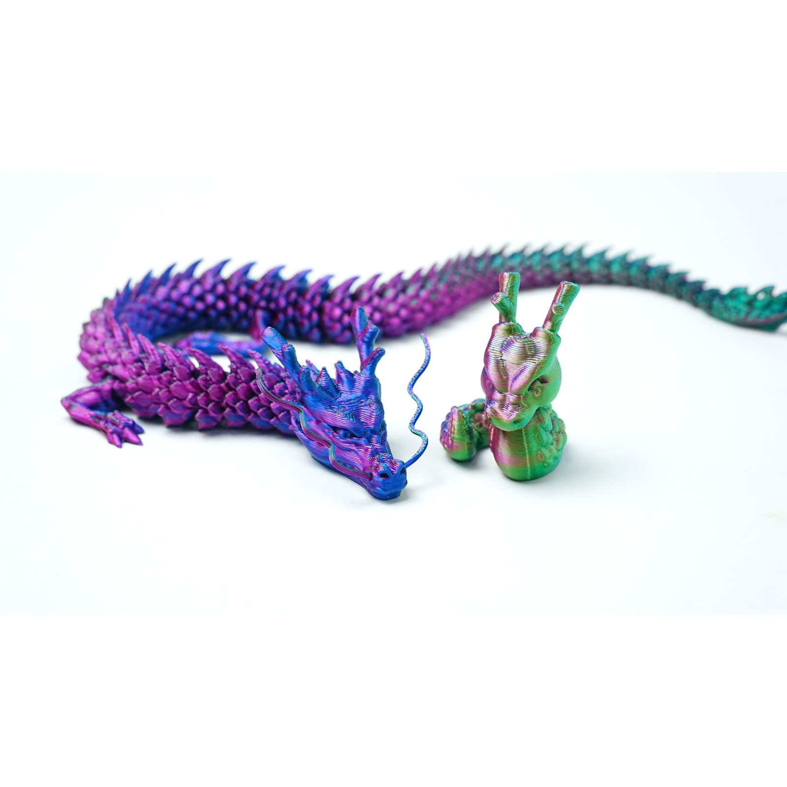 2PCS 3D Printed Dragon Model,Articulated Animals figure,Fidget Toys Home Decor