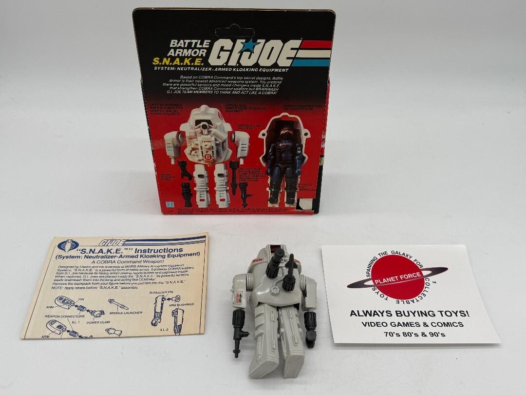 1983 Battle Armor S.N.A.K.E. Complete w/ Box GI Joe Vehicle SNAKE