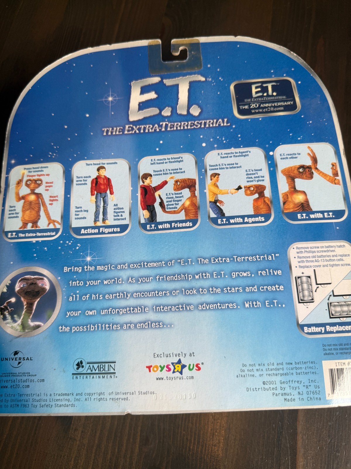 Rare! E.T. INTERACTIVE PLAYSET! NIB Toys R Us exclusive 2001 Pacific Playthings