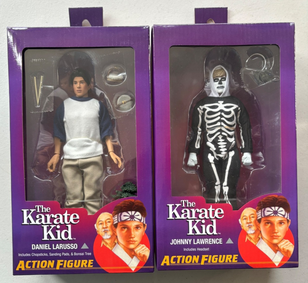 NECA The Karate Kid Daniel Larusso & Johnny Lawrence 8&Prime; Figures – As Shown