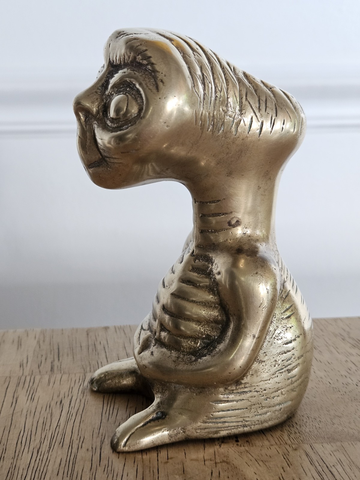 E.T. Extra-Terrestrial Vintage Brass Figurine ET WANTS TO GO HOME WITH YOU~ RARE