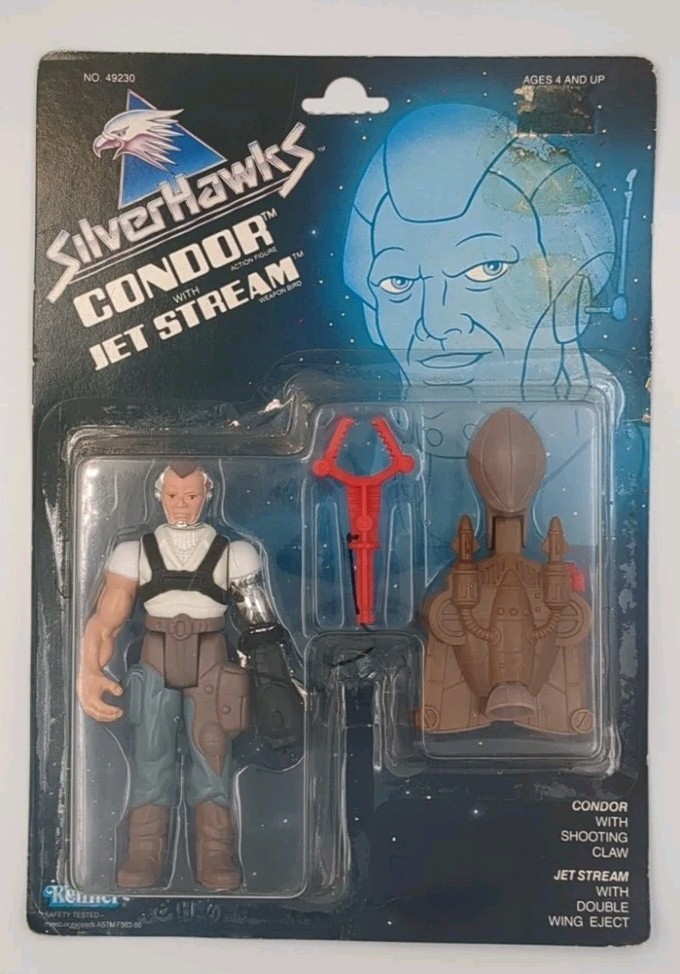 Vintage 1987 SilverHawks Condor w/ Jet Stream, Kenner MOC No. 49230
