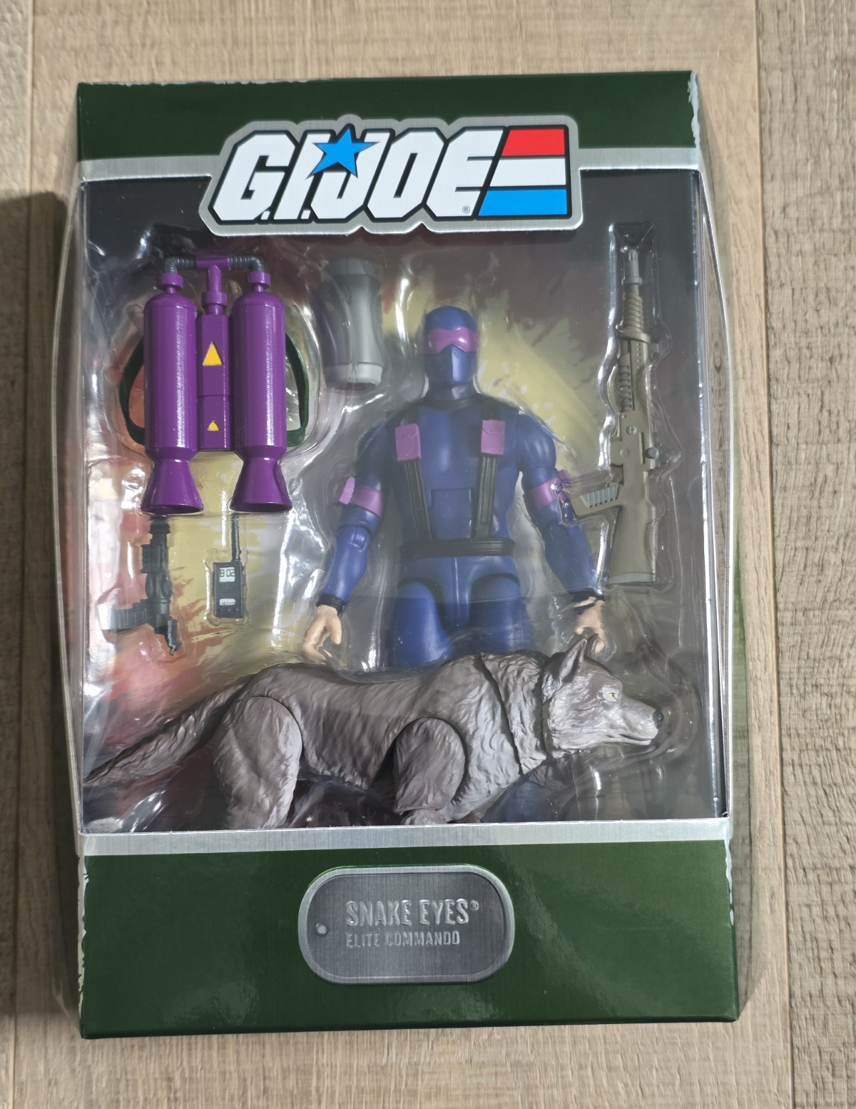 Super7 G.I. Joe Snake Eyes Elite Commando Action Figure w/ Wolf Boxed Ages 14+