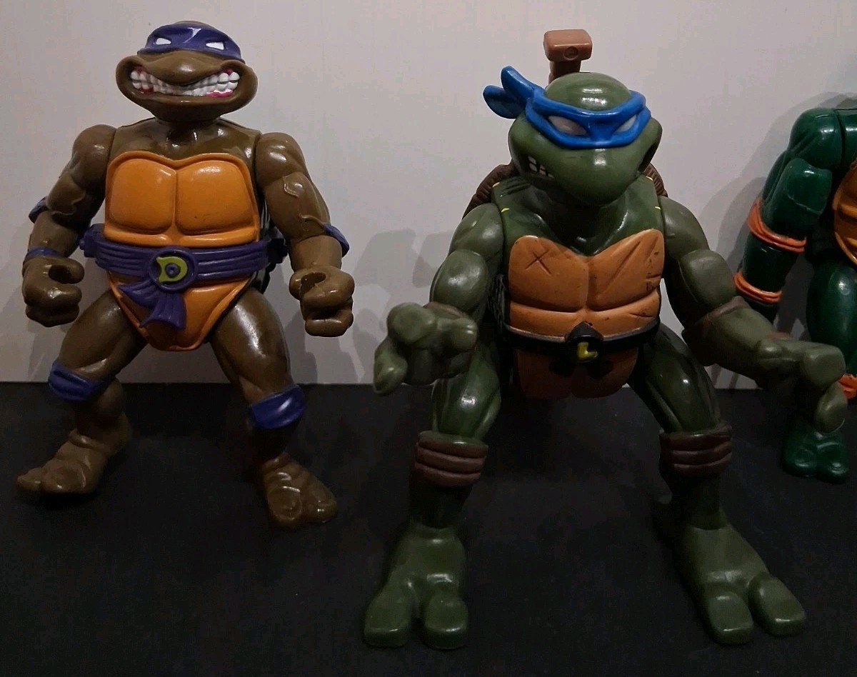 Vintage TMNT Mixed Lot of 11 Playmates 1990s Baxter Fugitoid Rat King & MORE! *G
