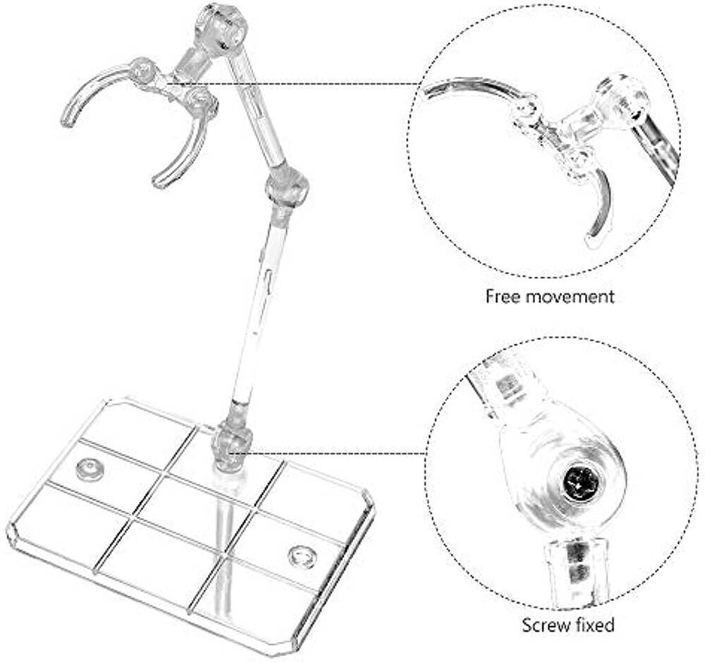 12Pc HG144 Adjustable Action Figure Display Holder Base Doll Model Support Stand