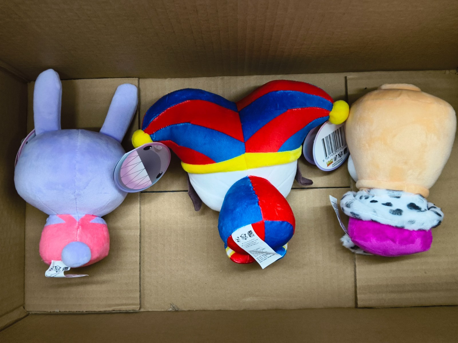 Authentic 3 PCS Set 8&Prime; Plush Digital Circus Jax Pomni Kinger Lil Fellas Glitch