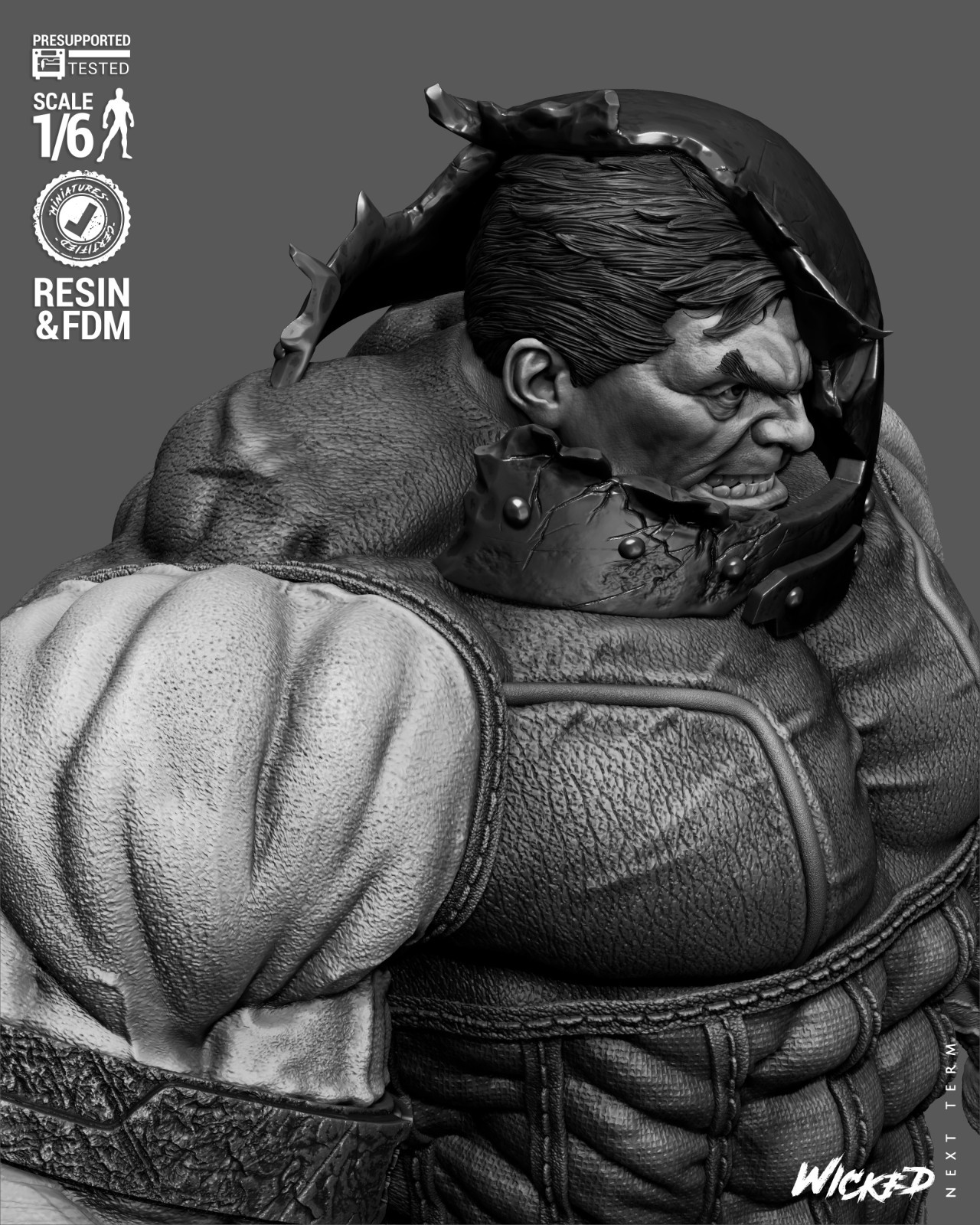 3D Printed Fan Art Juggernaut Comic Version Sculpture by Wicked3d