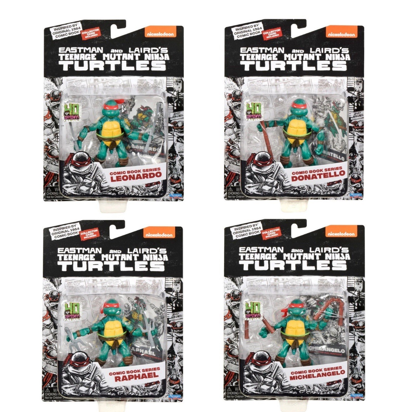 NEW TMNT SET OF ALL 4 Teenage Mutant Ninja Turtles Comic Book Series Figures! 🔥