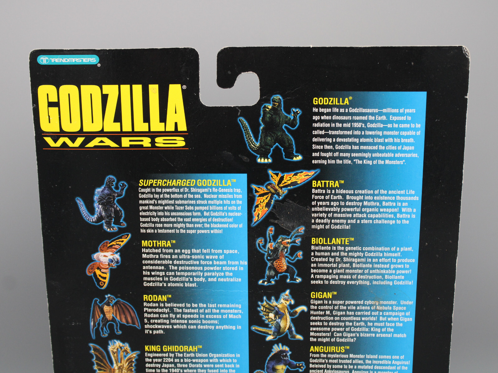 1995 Trendmasters Godzilla Wars SpaceGodzilla Action Figure with Bonus Card NOS