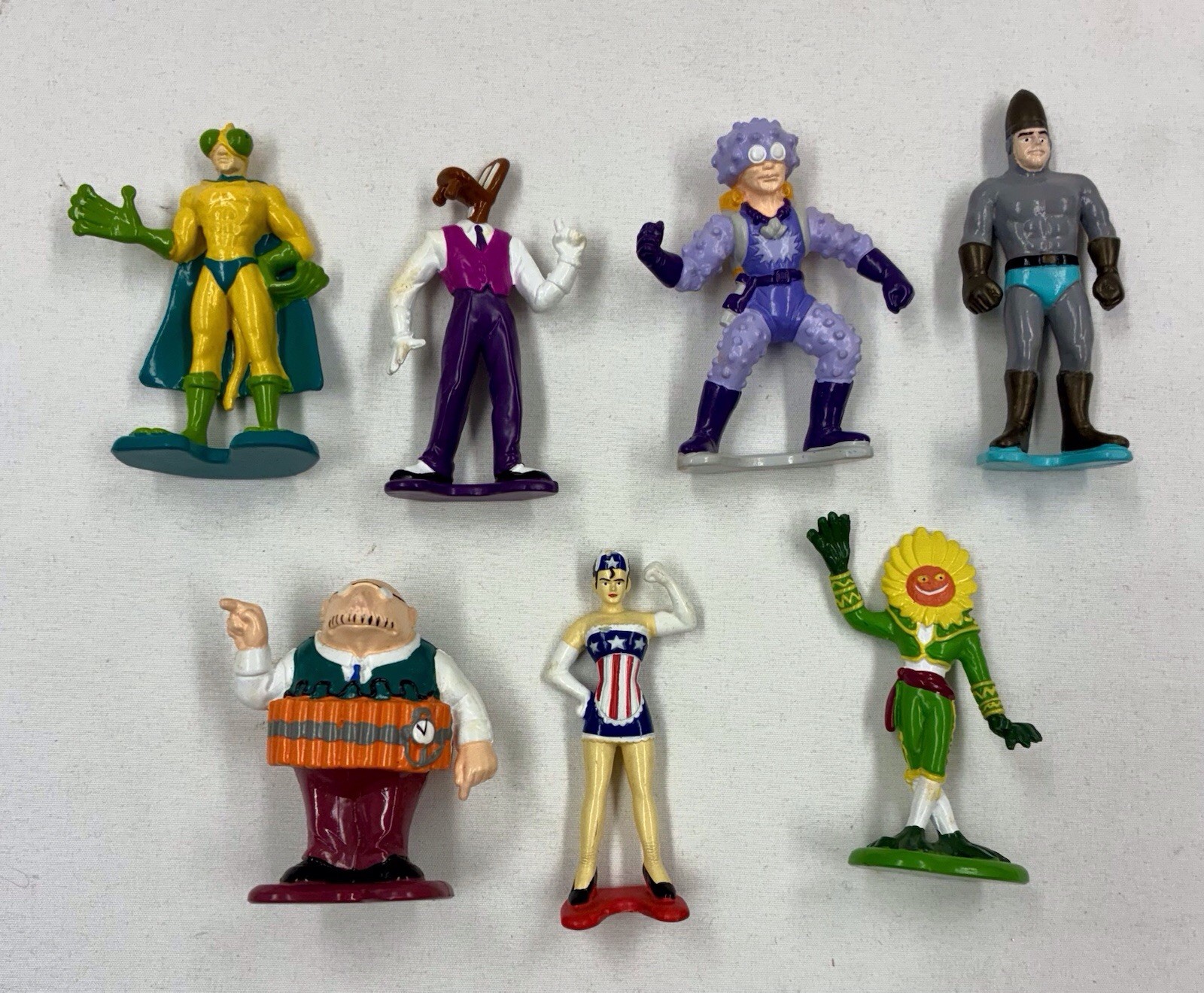 Lot of 7 THE TICK Figures 1994 Bandai * Dinosaur Neil American Maid El Seed