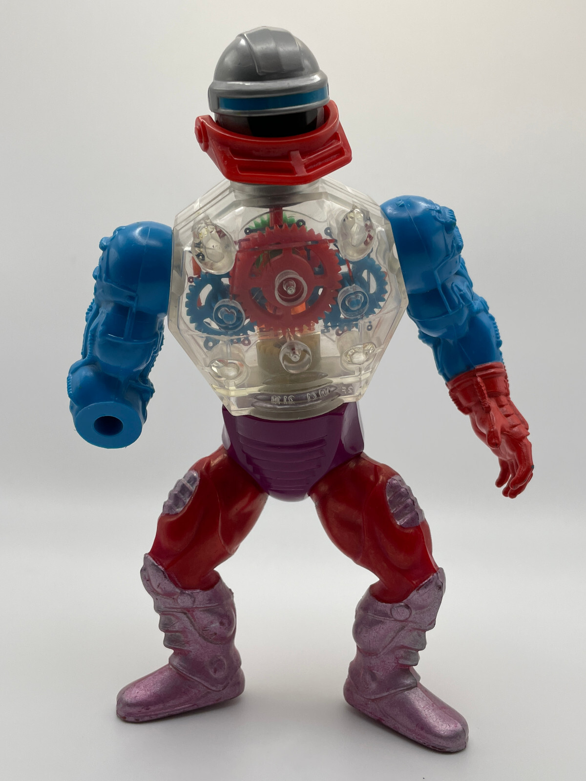 Vintage He-Man Roboto 1984 He Man Motu Figure WORKS! Need New Leg Band Connector