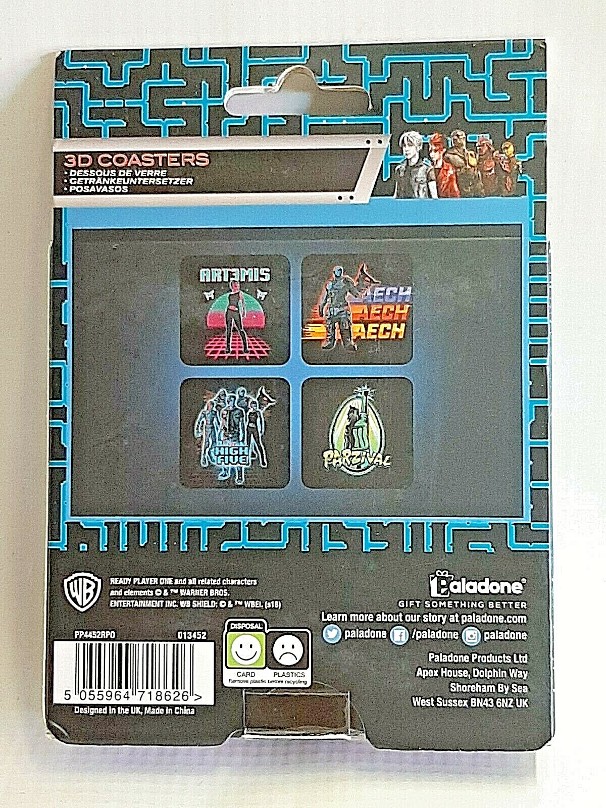 Ready Player One 3D Lenticular Coasters NEW Paladone Set of 4 Different Designs