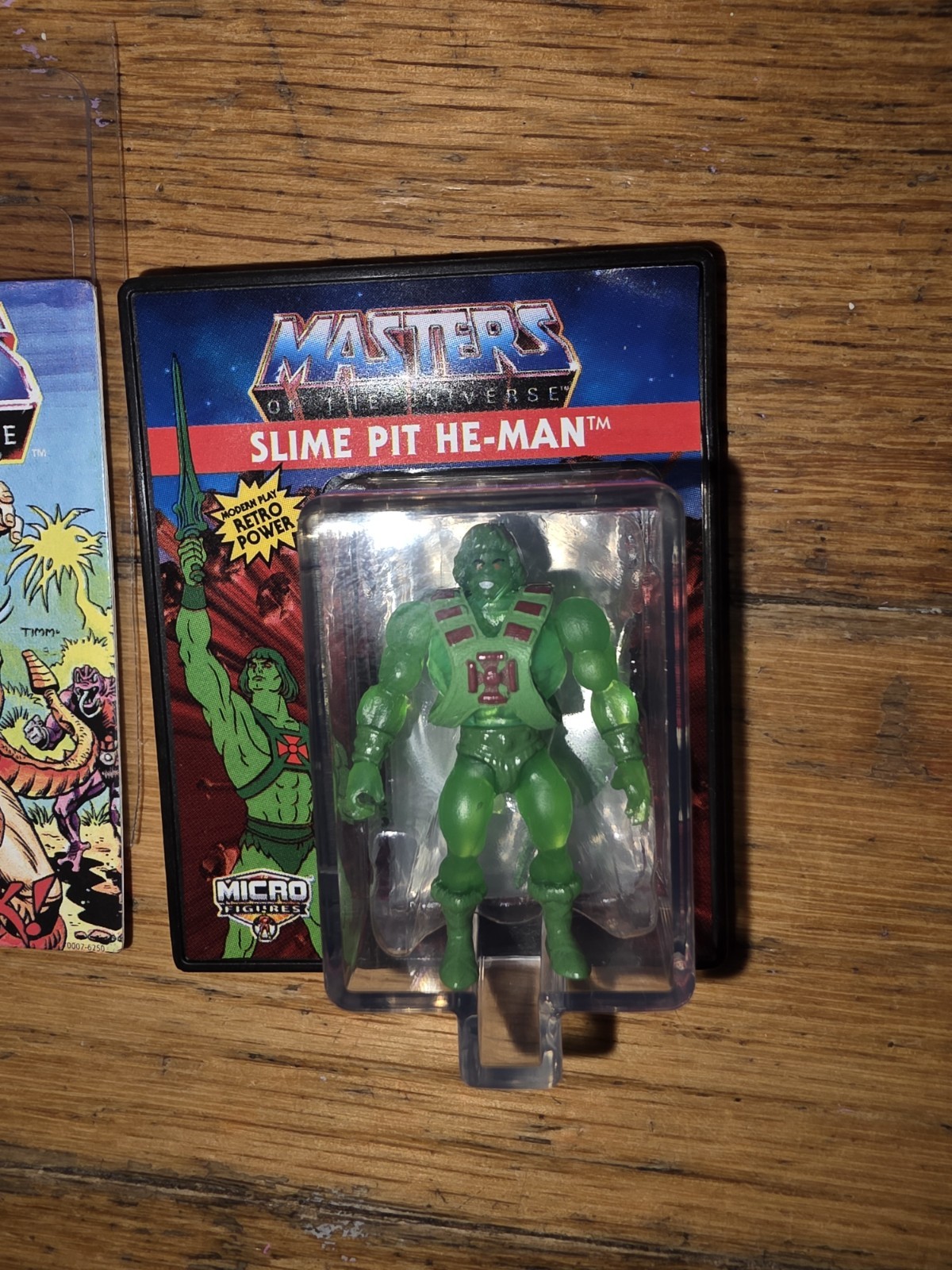 Open Box Slime Pit He-Man MOTU World&rsquo;s Smallest Micro Action Figure and Comic