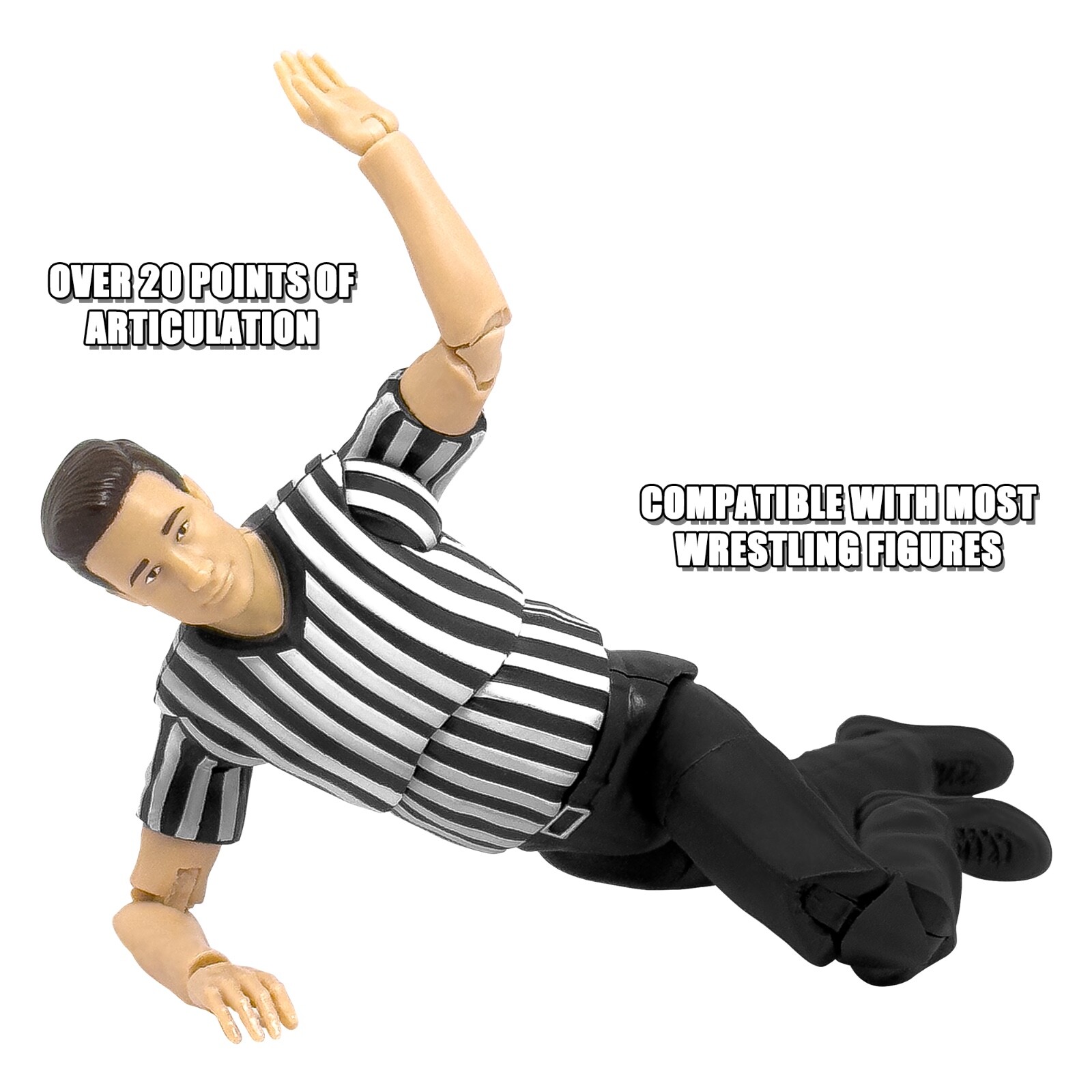 Ultimate Referee With Deluxe Articulation for WWE Wrestling Action Figures
