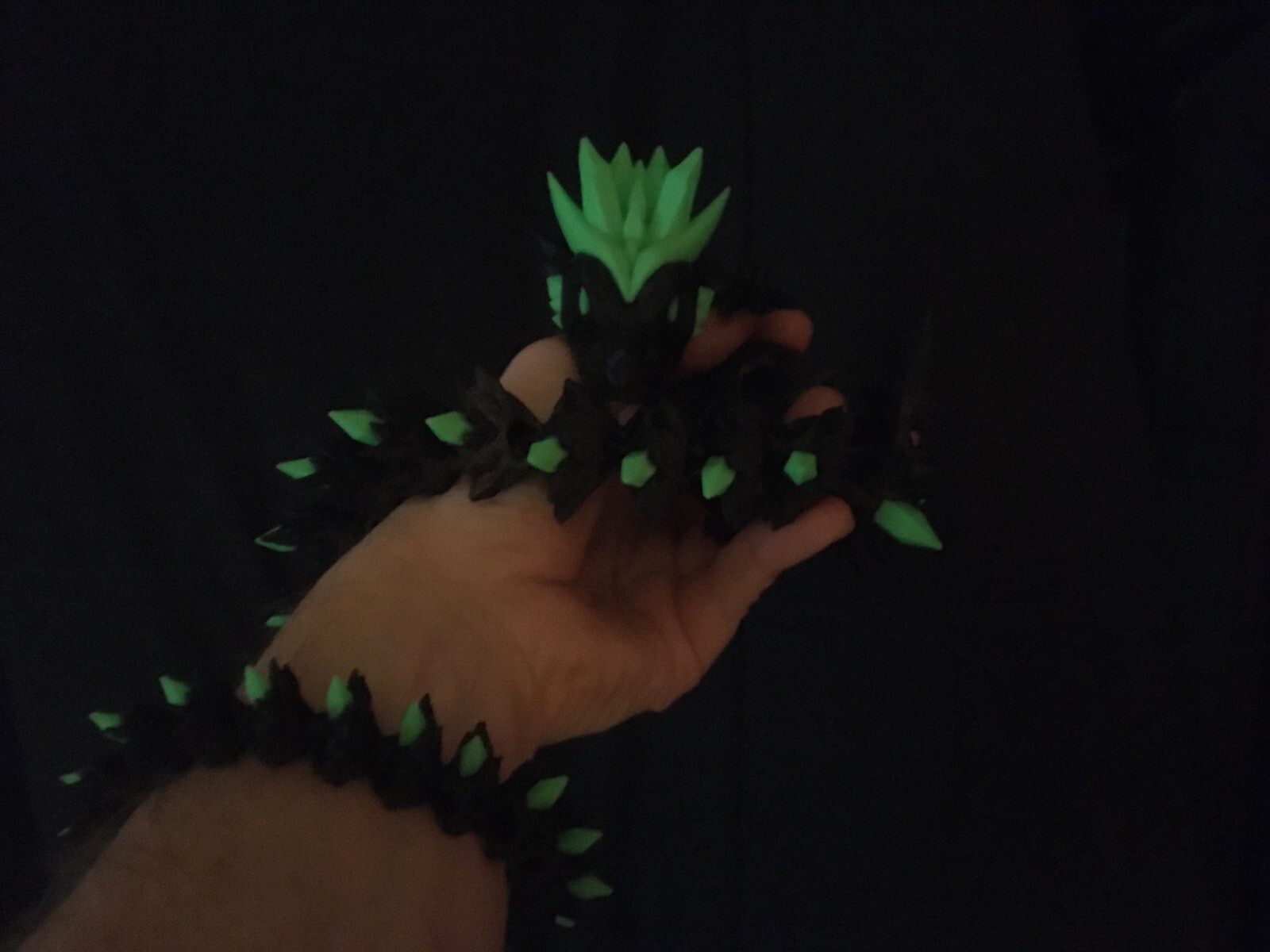 25&Prime; 3D Printed Articulated-Flex Crystal Lava Dragon