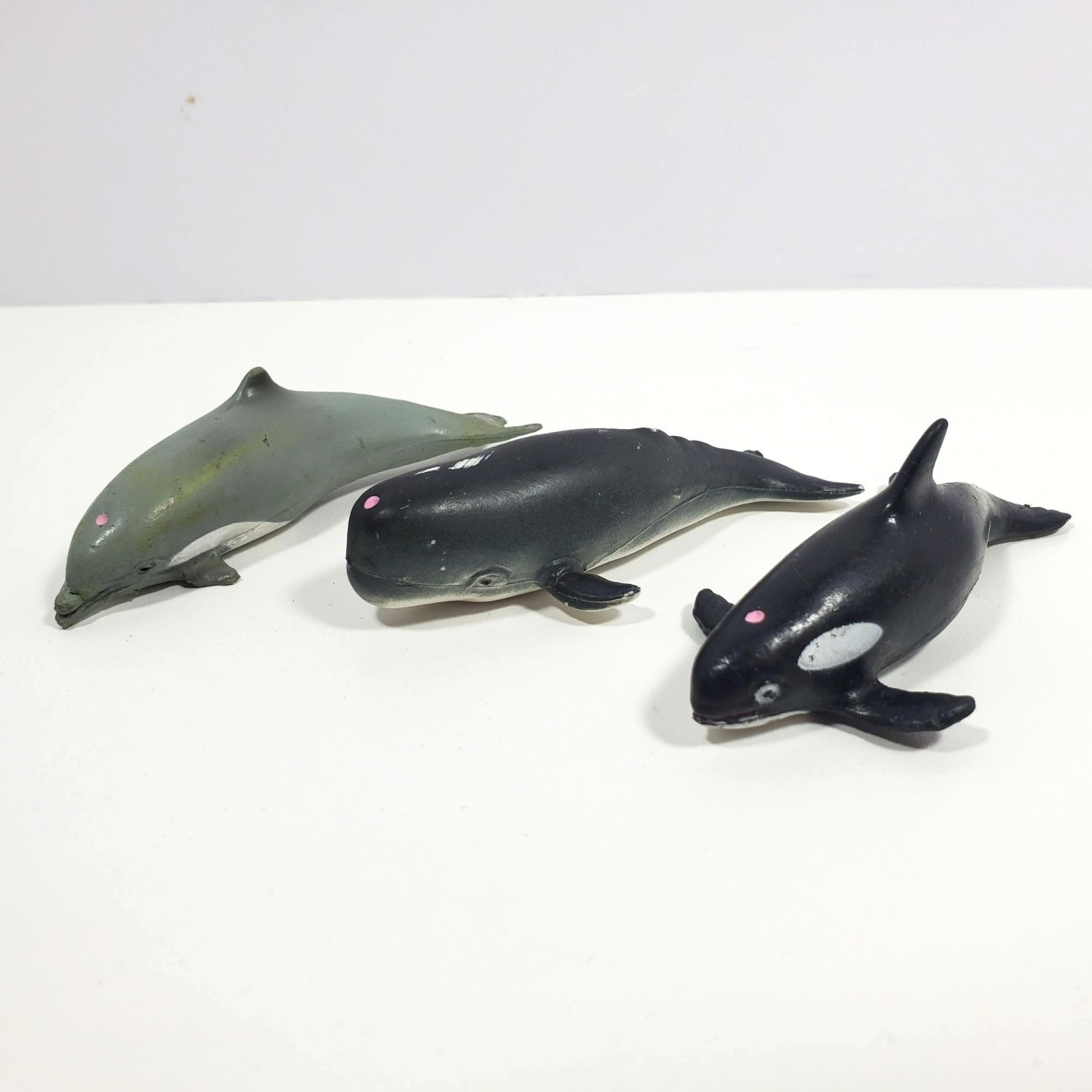 AAA Sperm Whale Dolphin Killer Whale 3.5&Prime; Figures Lot 3 Miniatures Mini