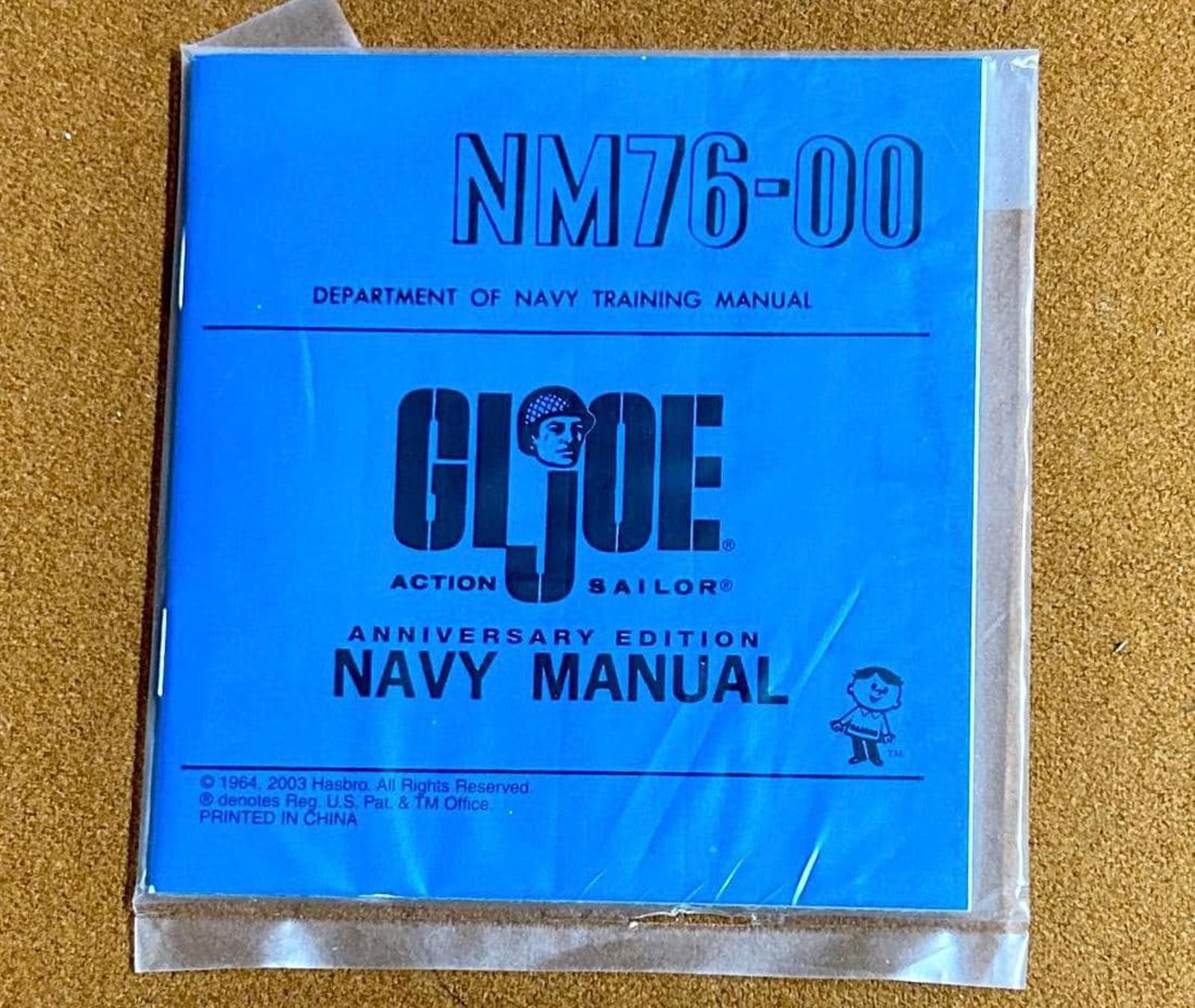 G.I. Joe 40th Anniversary Manual and Accessory Pack – Navy – 2003 Hasbro