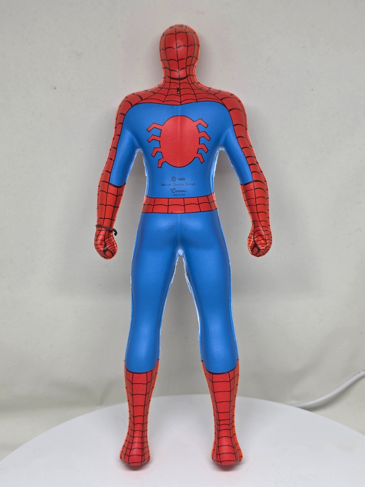 Vintage 1980 Spider-Man Lightweight Plastic Figure Marvel Cosmec Italy Rare