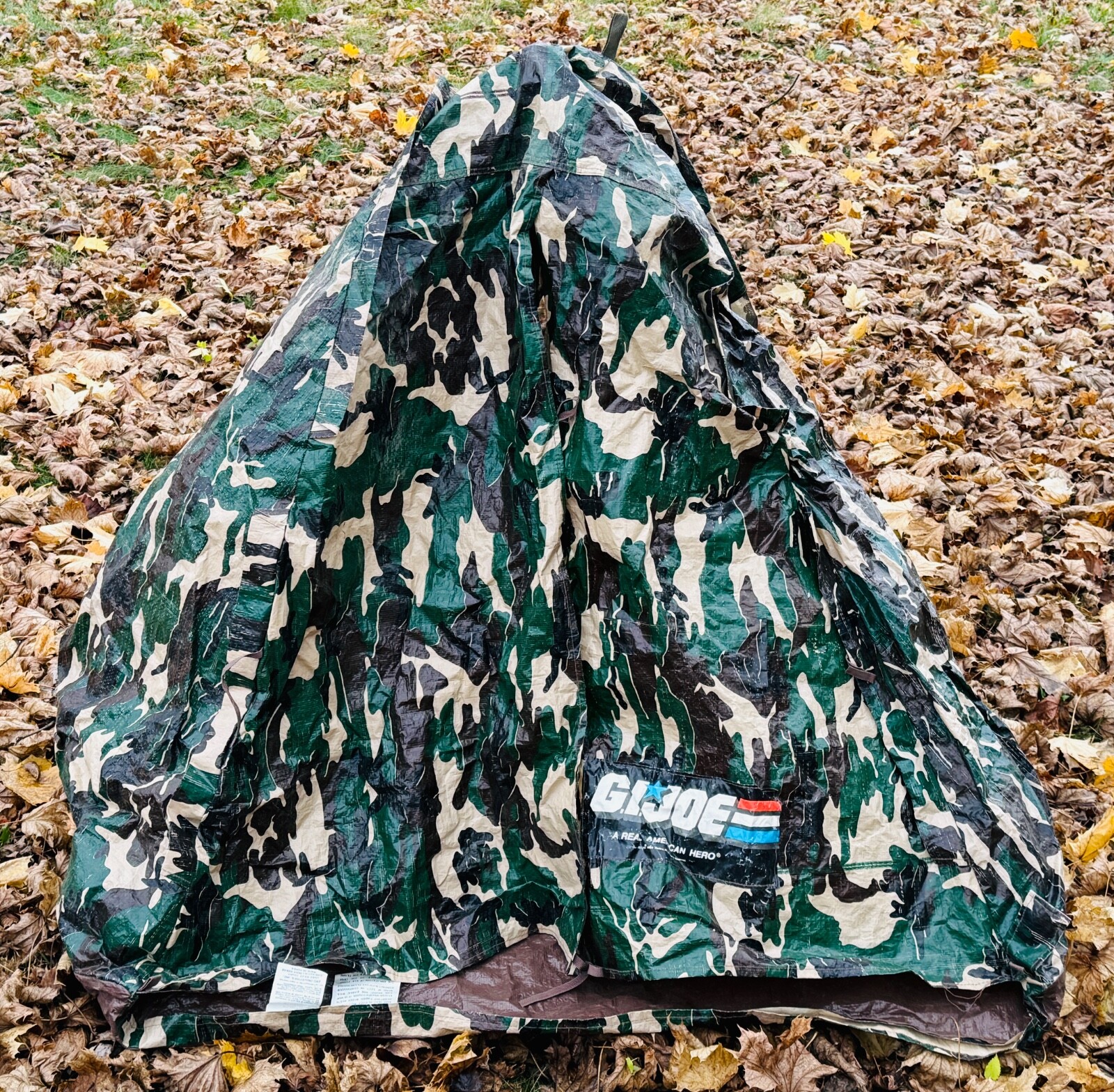 Vintage 1985 GI JOE ARAH Camouflage Tent RARE Camo Kids Youth Fort NO POLES READ