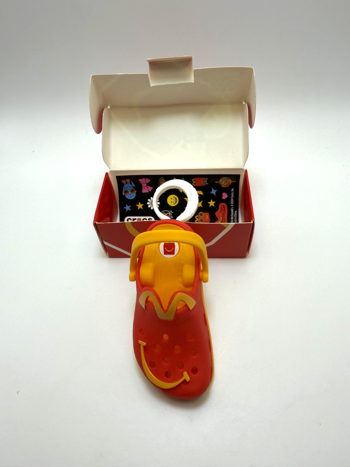 2024 McDonald&rsquo;s Mini Crocs Keychain with Stickers Happy Meal Toy Brand New