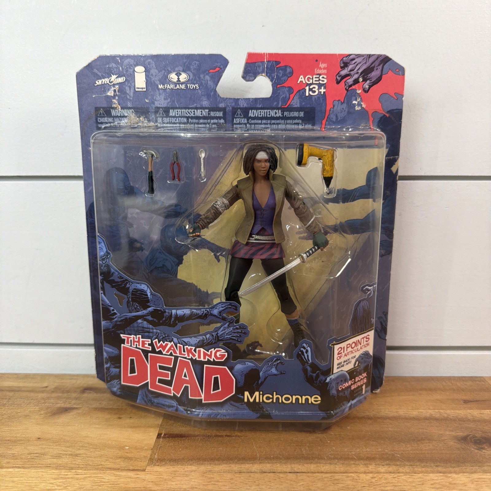 The Walking Dead Michonne Figure Comic Book Series 1 McFarlane *Box Wear