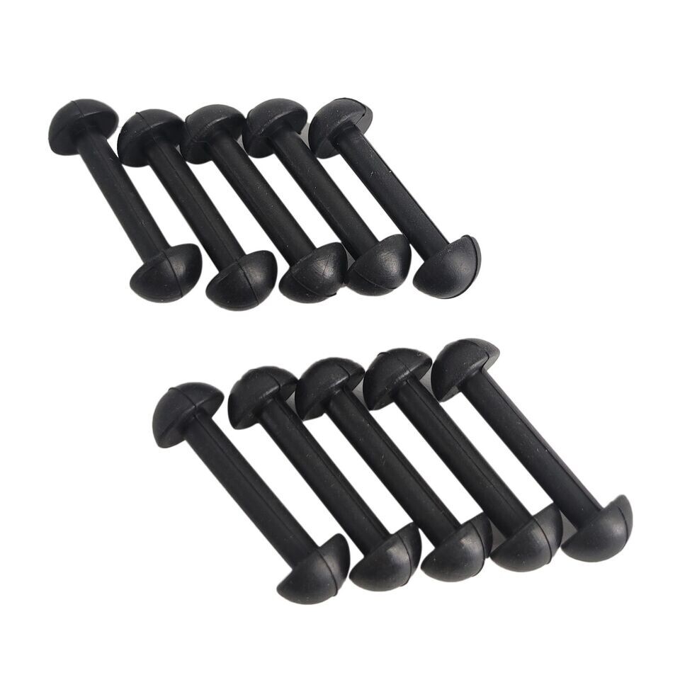 Set of 10 Replacement Black Rubber Leg Band Connectors for MOTU Vintage Figures